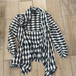 Multiples gray and white cardigan